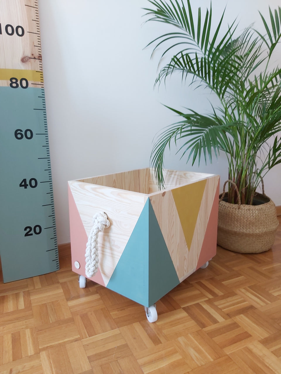 Wooden box - Caixote de arrumação -Terracota