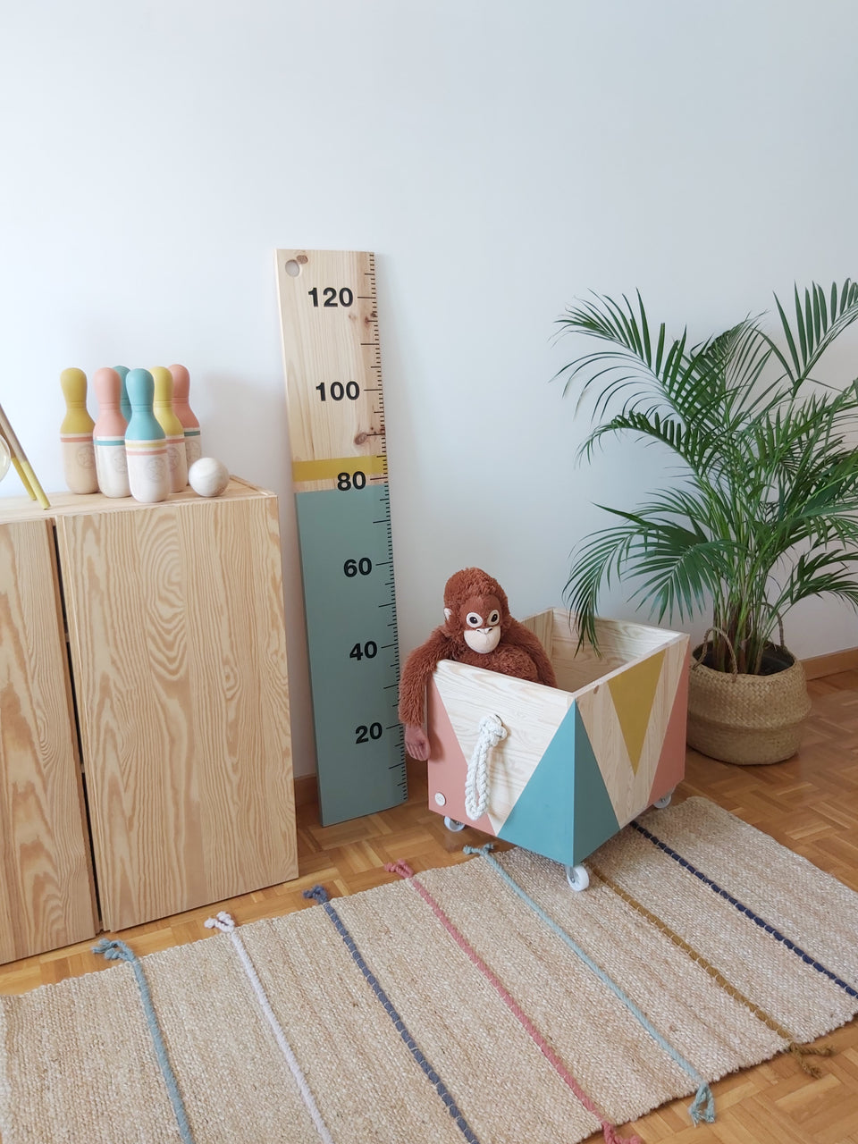 Wooden box - Caixote de arrumação -Terracota