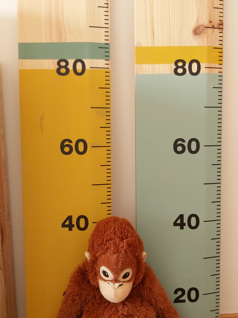 Régua de Crescimento - Mostarda / Risca Verde Selvagem