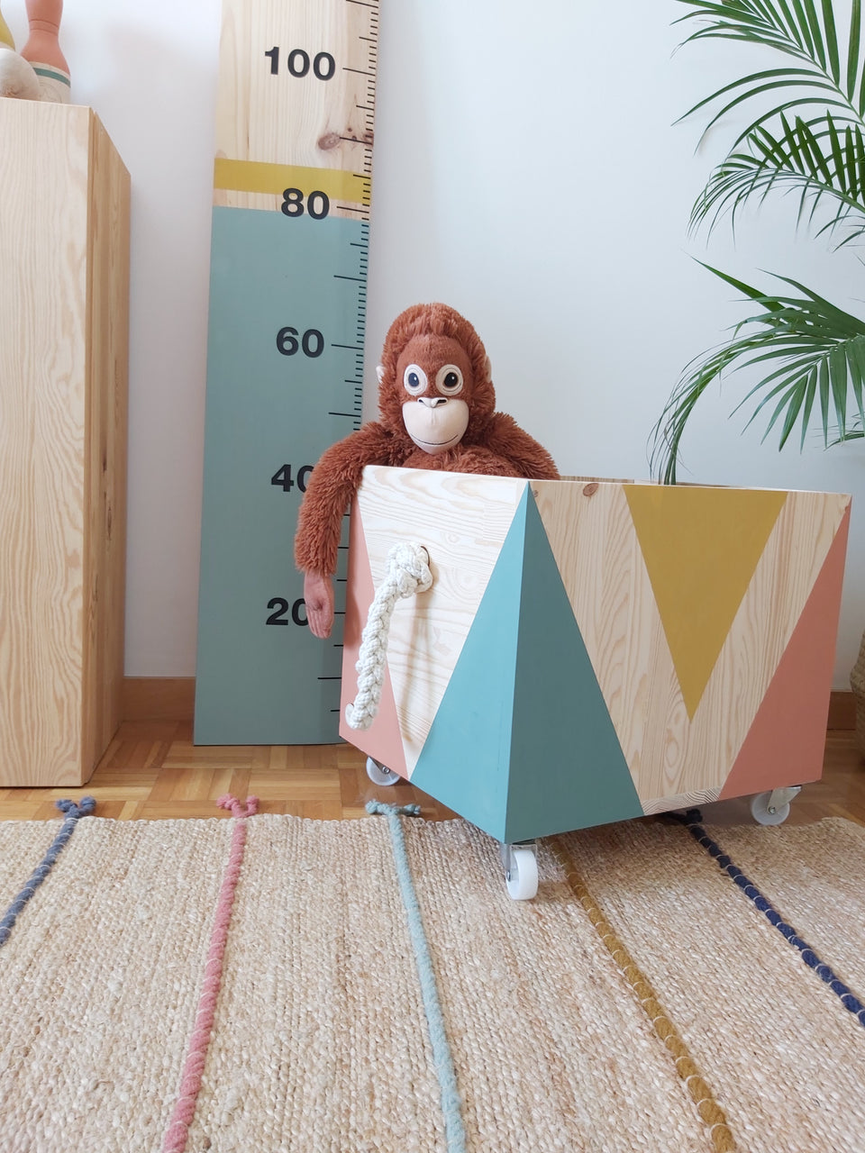 Wooden box - Caixote de arrumação -Terracota