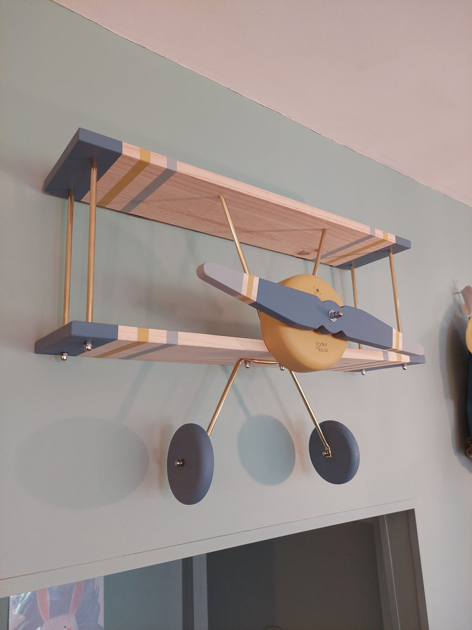 Prateleira Avioneta Azul Faraó - Pharaoh Blue Airplane Shelf