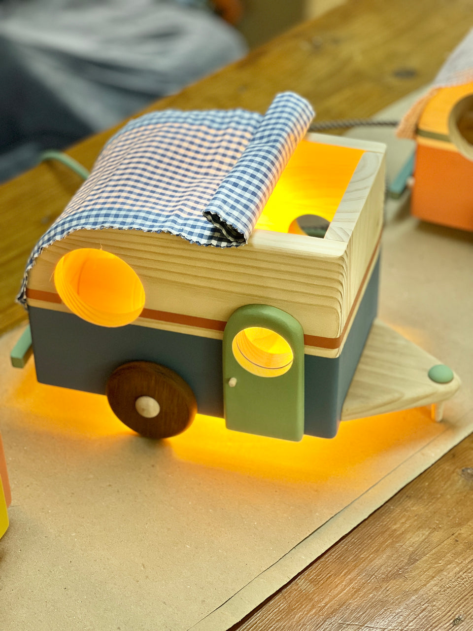 Candeeiro Roulotte de mesa Azul Faraó - Pharaoh Blue Roulotte table lamp