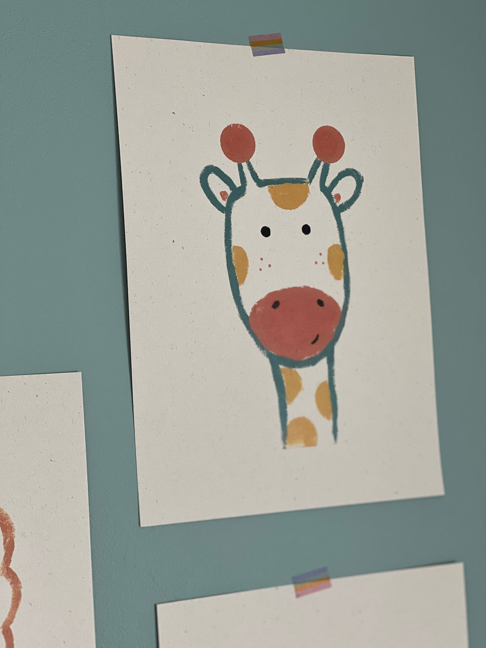 Ilustrações Girafa - 30x40