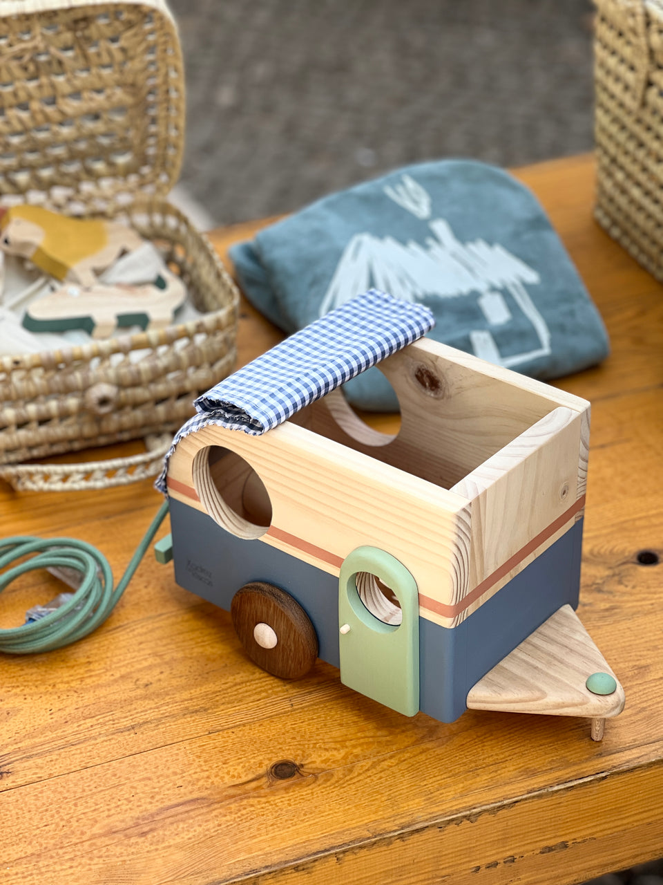 Candeeiro Roulotte de mesa Azul Faraó - Pharaoh Blue Roulotte table lamp