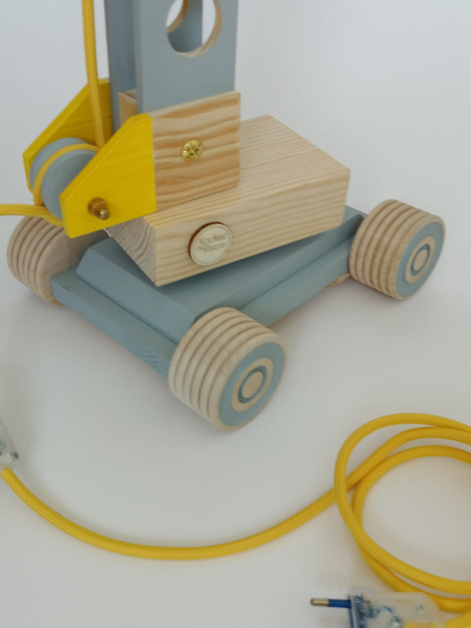 Candeeiro Grua de mesa Cinza - Gray table crane lamp