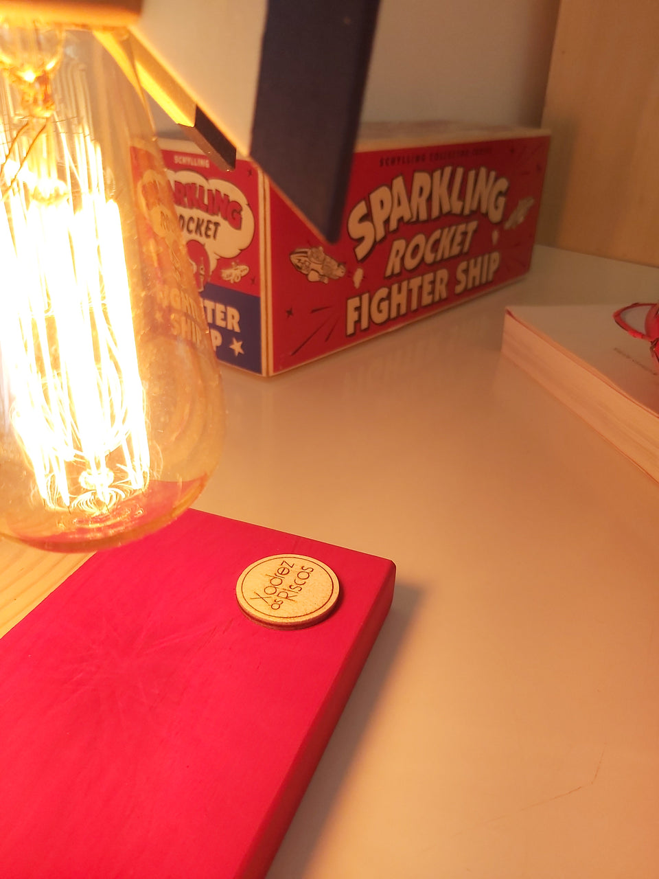 Candeeiro Foguetão de Mesa Azul Oxford - Oxford Blue Rocket Table Lamp