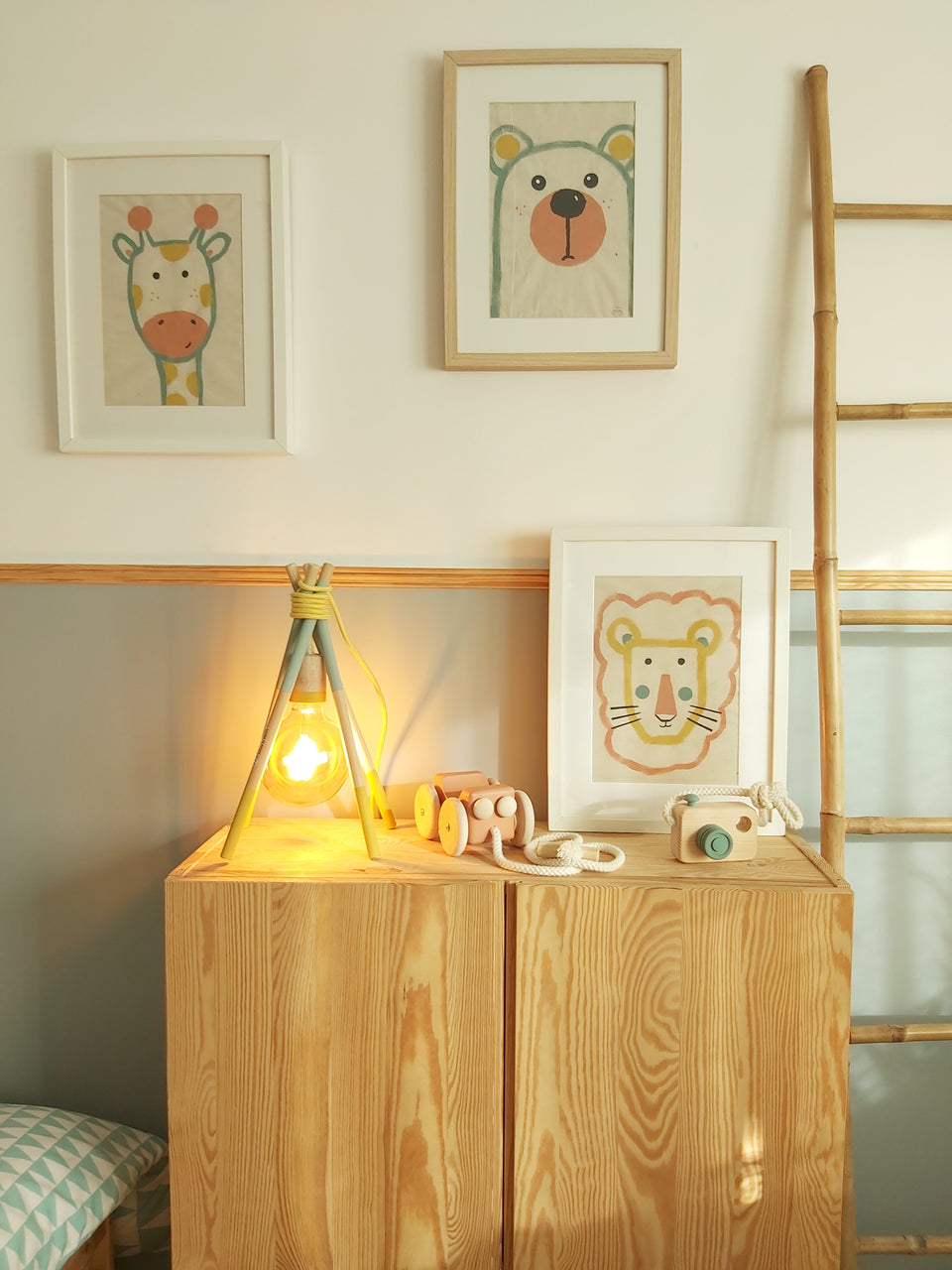Candeeiro Tenda Teepee de meda Trend - Teepee Lamp table trend