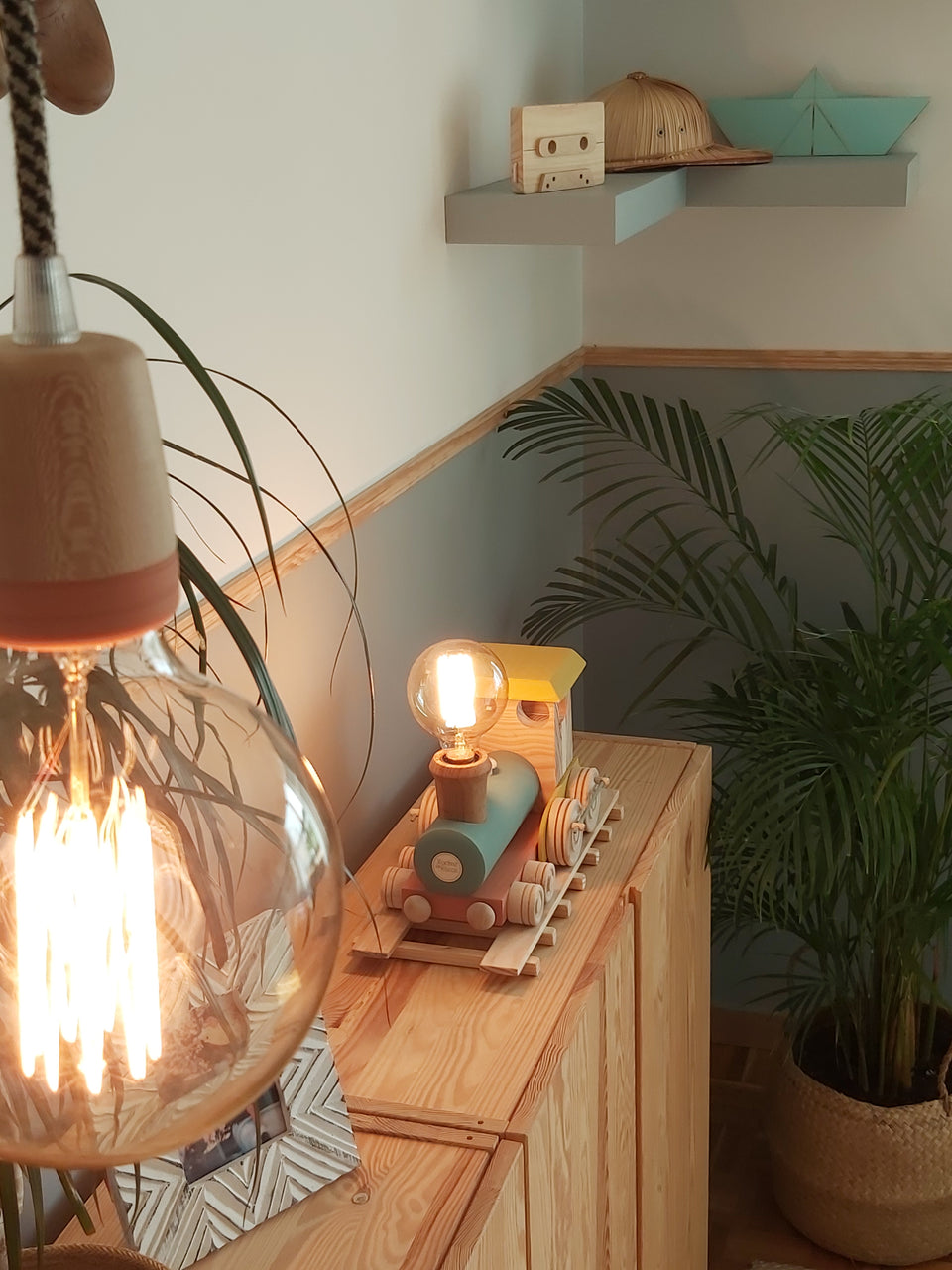 Candeeiro Comboio de mesa Terracota - Terracotta Train table lamp