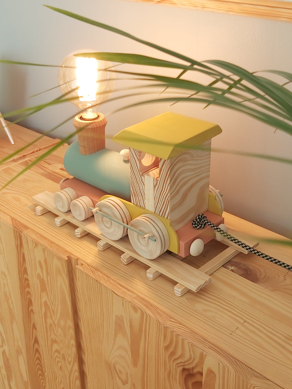 Candeeiro Comboio de mesa Terracota - Terracotta Train table lamp