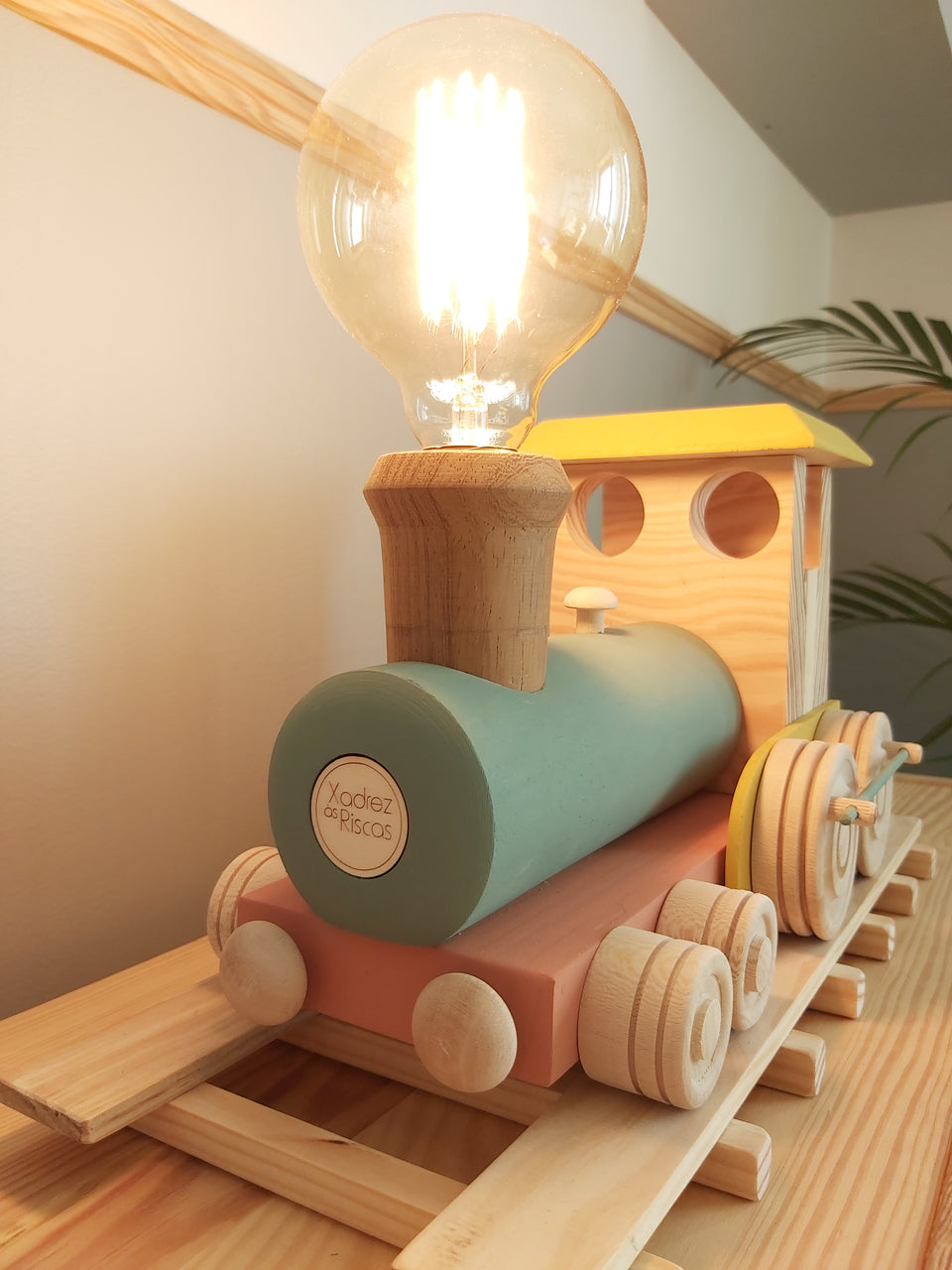 Candeeiro Comboio de mesa Terracota - Terracotta Train table lamp