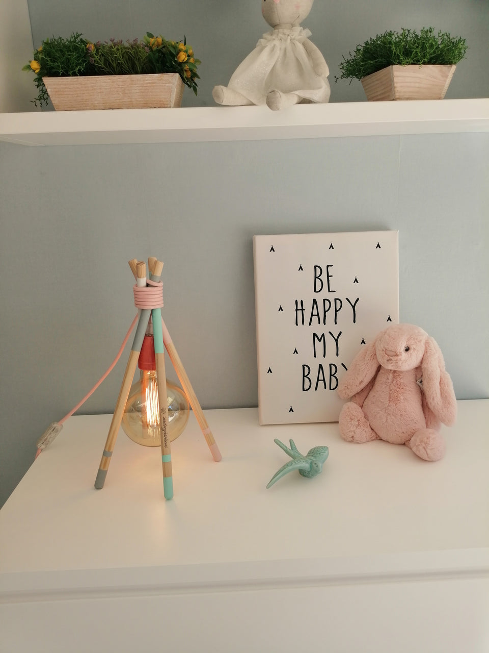 Candeeiro Tenda Teepee de mesa Tutti Rosa - Tenda Teepee Table Lamp Tutti Pink