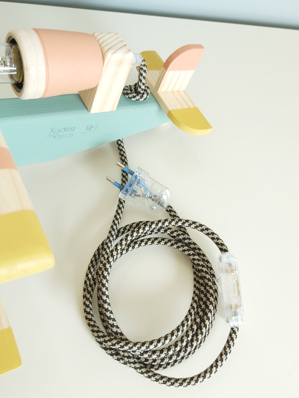 Candeeiro Avião de mesa verde selvagem - Airplane Table light Lamp wild Green