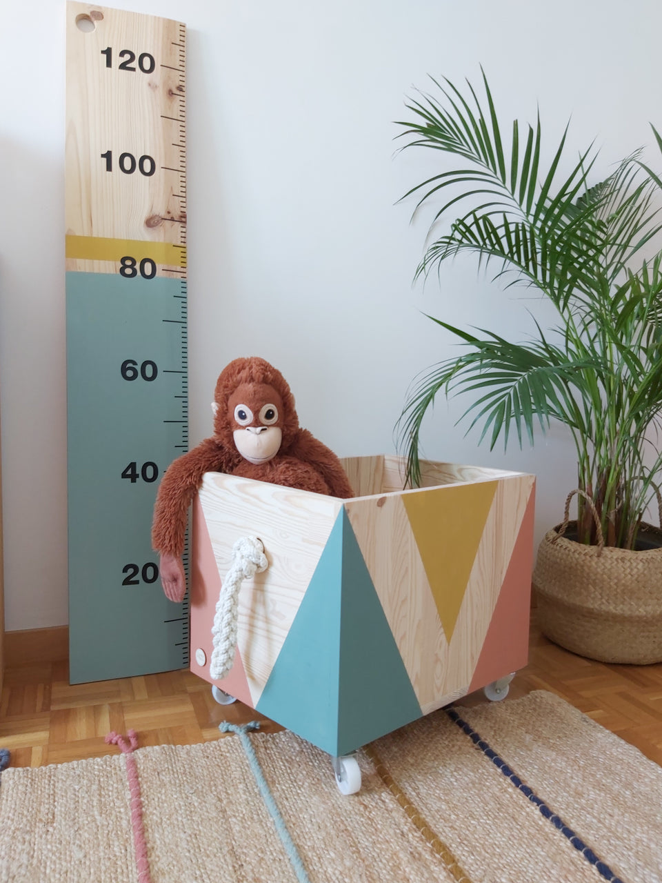 Wooden box - Caixote de arrumação -Terracota