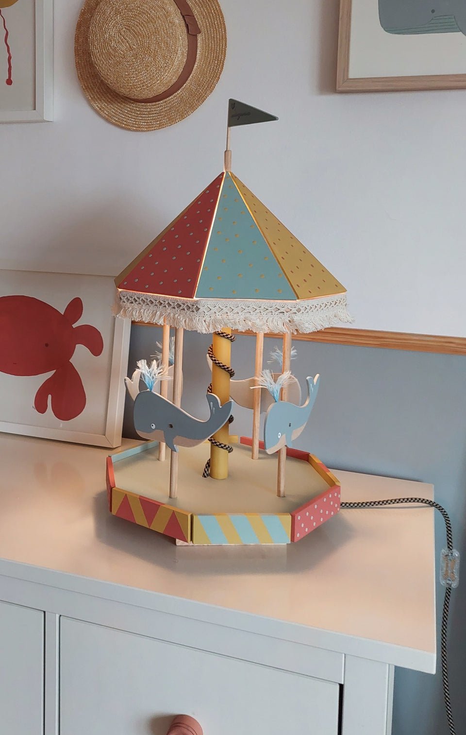 Candeeiro Carrossel Baleia - Whale Carousel Lamp