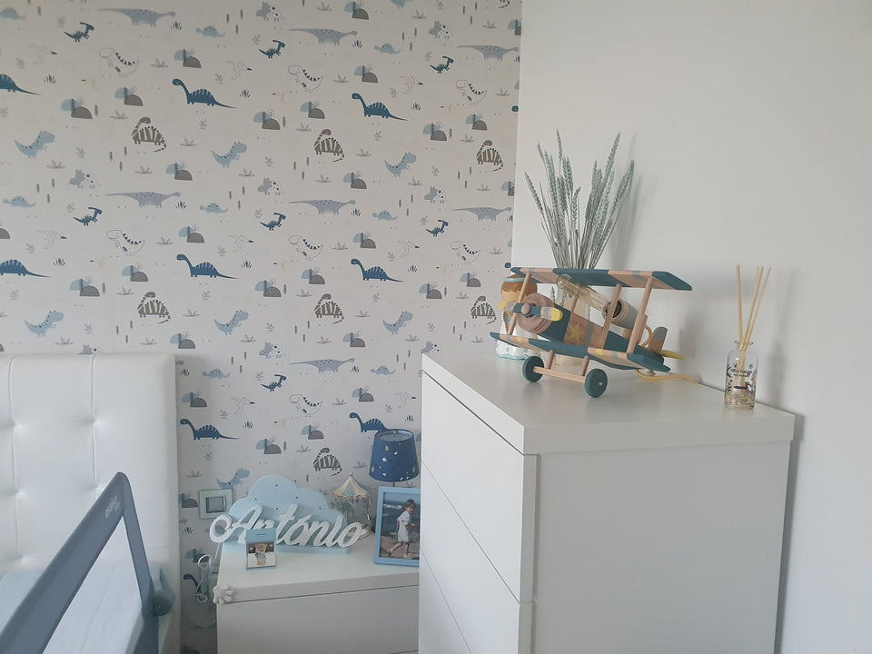 Candeeiro Avião de Mesa Azul Faraó - Airplane Table light Lamp Pharaoh Blue