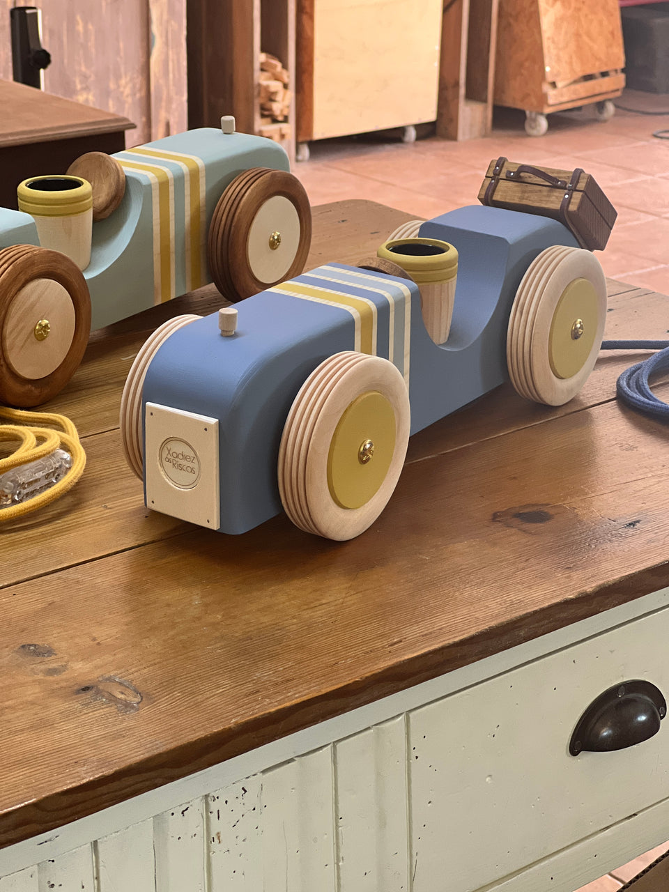 Candeeiro carro de mesa Azul Faraó - Car table lamp Pharaoh Blue