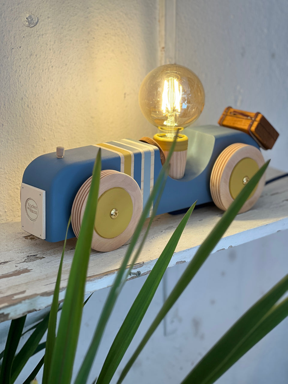 Candeeiro carro de mesa Azul Faraó - Car table lamp Pharaoh Blue