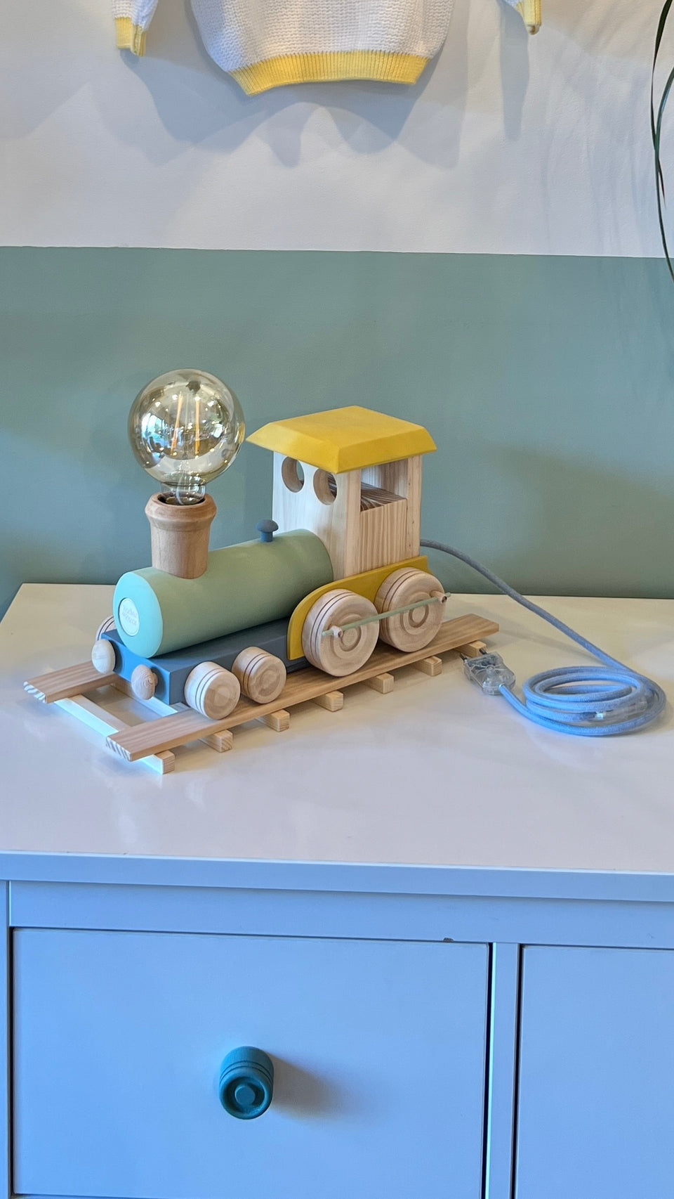 Candeeiro Comboio de mesa Azul Faraó - Pharaoh Blue Table Train Lamp