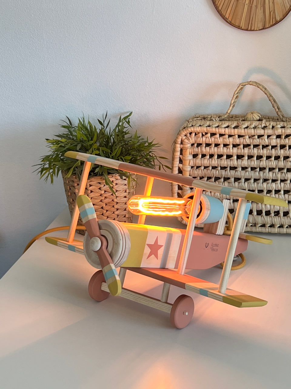 Candeeiro Avião de Mesa Terracota - Airplane Table Lamp Terracota