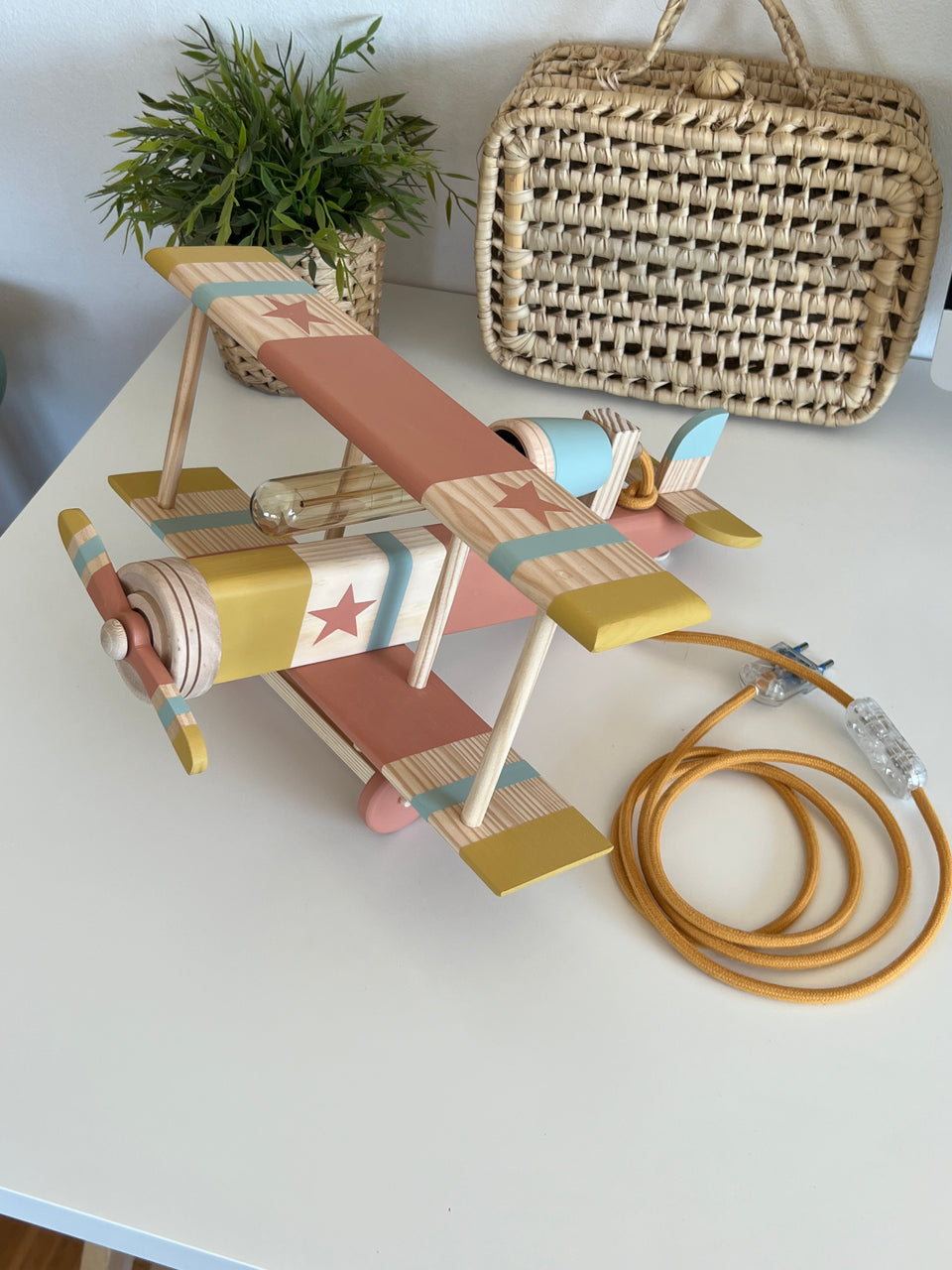 Candeeiro Avião de Mesa Terracota - Airplane Table Lamp Terracota