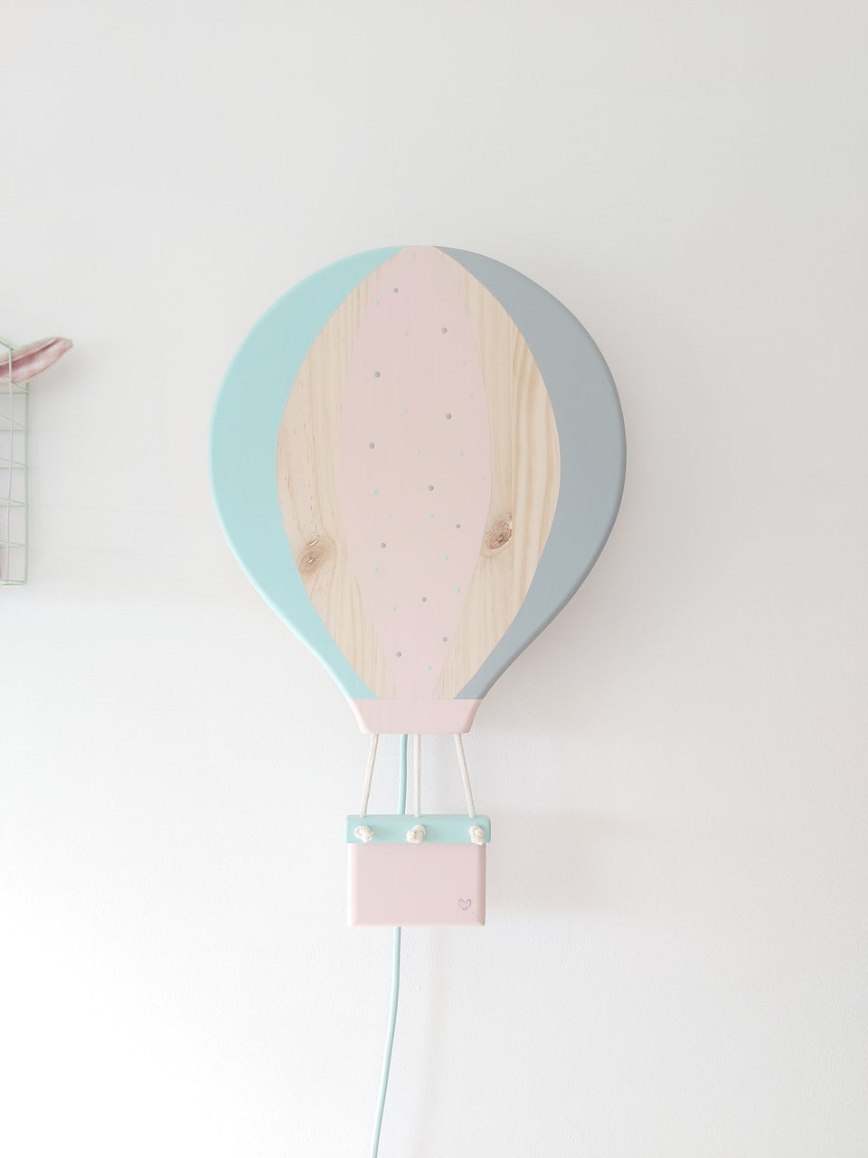 Candeeiro parede Balão Ar Quente Verde Água - Green Water Hot Air Balloon hallLamp