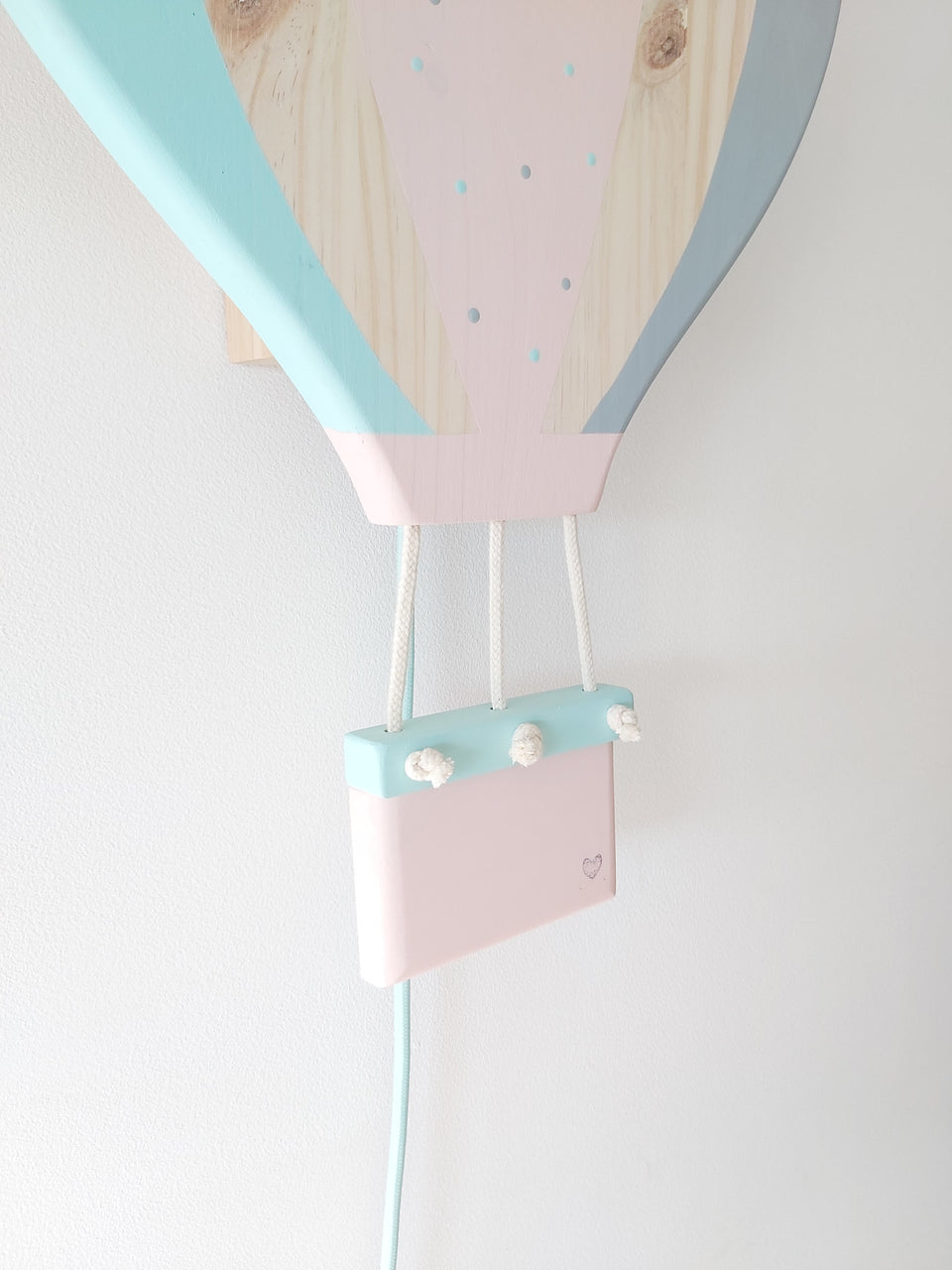 Candeeiro parede Balão Ar Quente Verde Água - Green Water Hot Air Balloon hallLamp