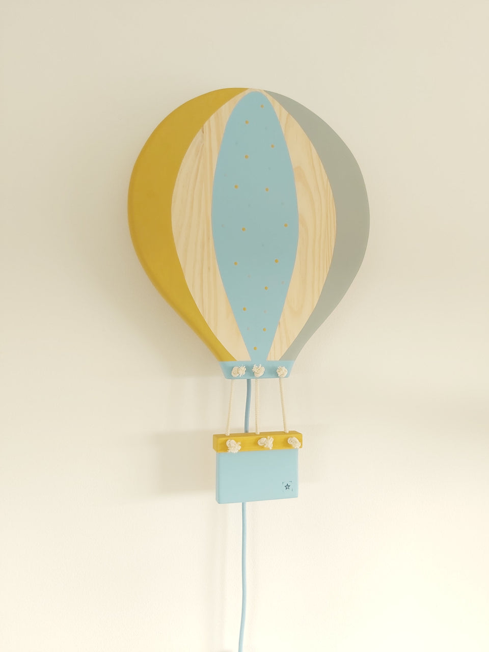 Candeeiro parede Balão Ar Quente Mostarda - Hot Air Balloon wall Lamp Mustard