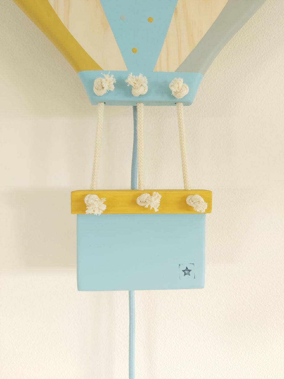 Candeeiro parede Balão Ar Quente Mostarda - Hot Air Balloon wall Lamp Mustard