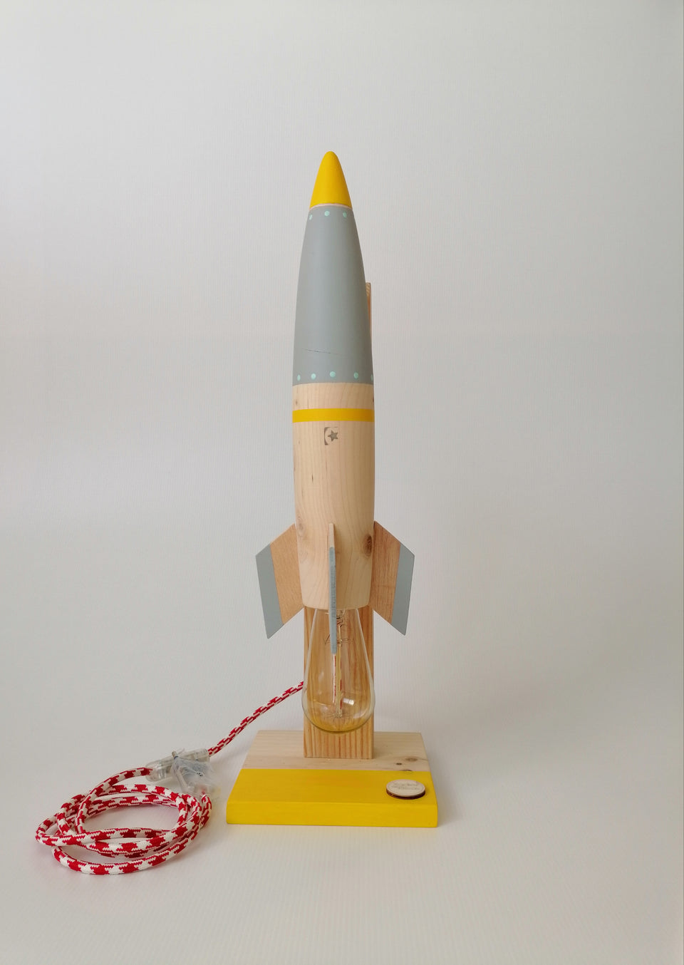 Candeeiro Foguetão de Mesa Amarelo - Yellow Rocket Table Lamp