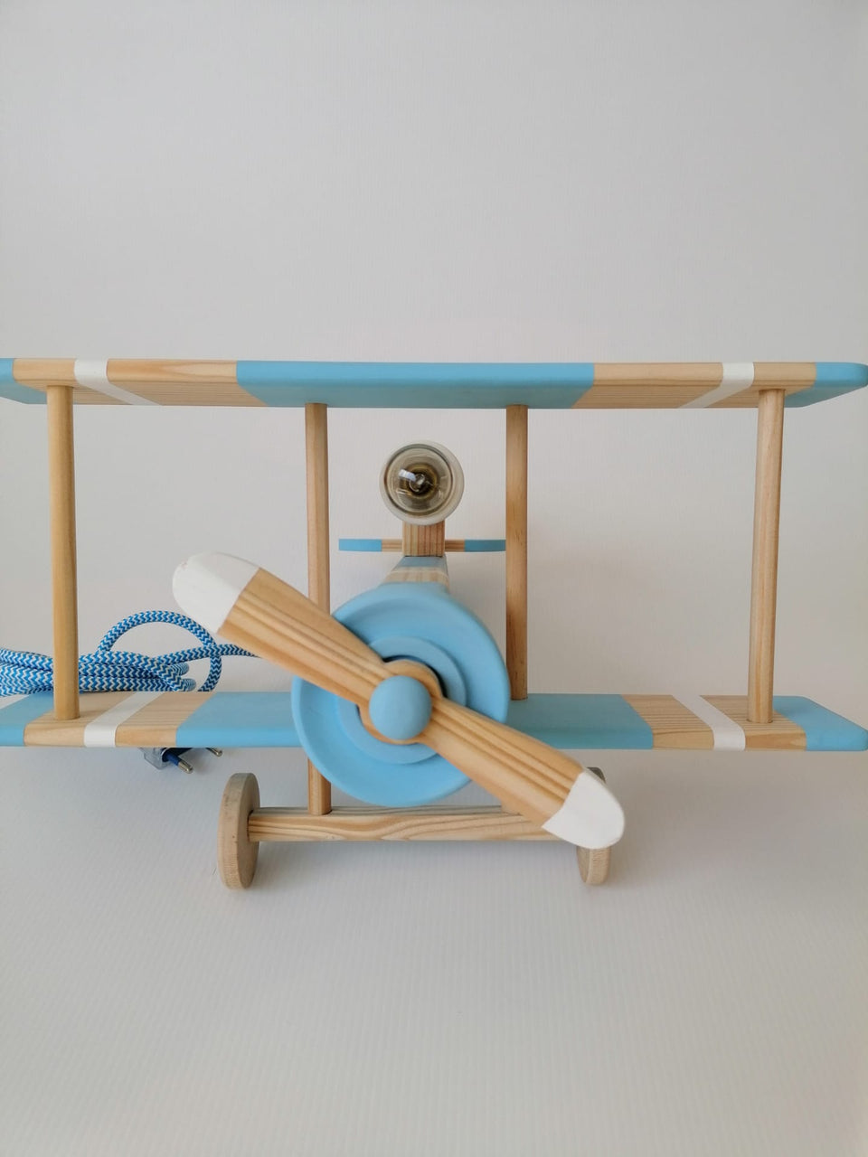 Candeeiro Avião de Mesa Azul bebé - Airplane Table light Lamp baby blue